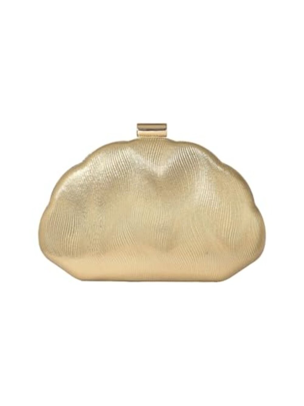 Metallic Seashell Clutch Purse PU Leather Evening Handbag